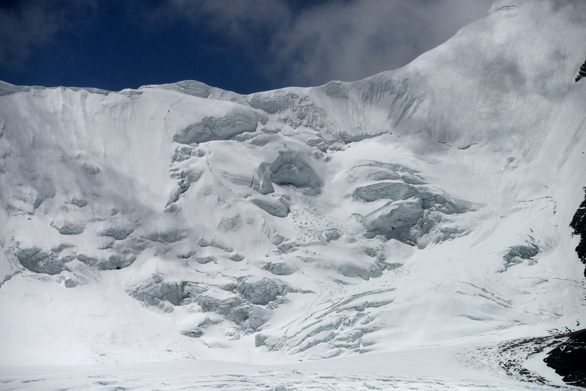 17 Climbers On Their Way Up To The North Col From The Slope From The East Rongbuk Glacier To Lhakpa Ri Camp I